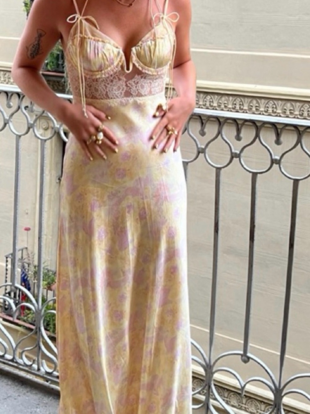 For Love And Lemons Amora Floral Maxi xs